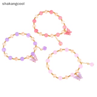 Shakangcool สร้อยข้อมือ ประดับลูกปัดหยก และคริสตัล รูปผีเสื้อ สไตล์โบฮีเมียน แฟชั่นสําหรับผู้หญิง