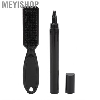 Meyishop Beard Styling Pen  Long Wearing Black Sweat Proof Pencil Filler 2 in 1 for Daily Male