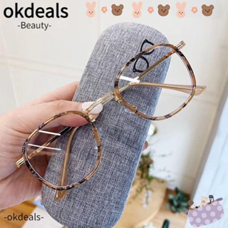 Okdeals แว่นตาแฟชั่น ป้องกันแสงสีฟ้า กรอบเบาพิเศษ ทนทาน