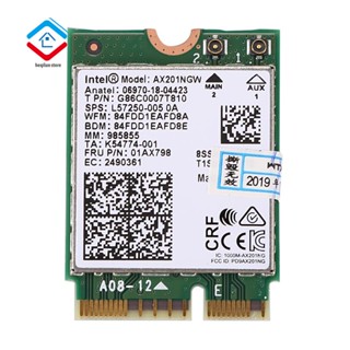 การ์ด Wifi ไร้สาย บลูทูธ 5.0 Dual Band 2.4G 5G NGFF Button E CNVi AX201NGW 2.4Ghz 5Ghz 802.11Ac Ax สําหรับ Intel Wi-Fi 6 AX201