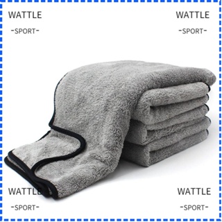 Wattle ผ้าขนหนูไมโครไฟเบอร์ ดูดซับน้ําได้ดี แบบแห้งเร็ว ขนาด 40x40 ซม. สําหรับทําความสะอาดรถยนต์ รถจักรยานยนต์