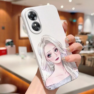 เคสโทรศัพท์มือถือแบบแข็ง กันรอยกล้อง ลายเจ้าหญิงสวยงาม สําหรับ OPPO A92s A93 A94 A55 A53s A55s A5 A17 A57 A57e A57s