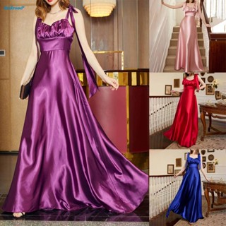 【HODRD】Womens Sweetheart Prom Gown featuring Glittering Satin for Full Length Cocktail【Fashion】