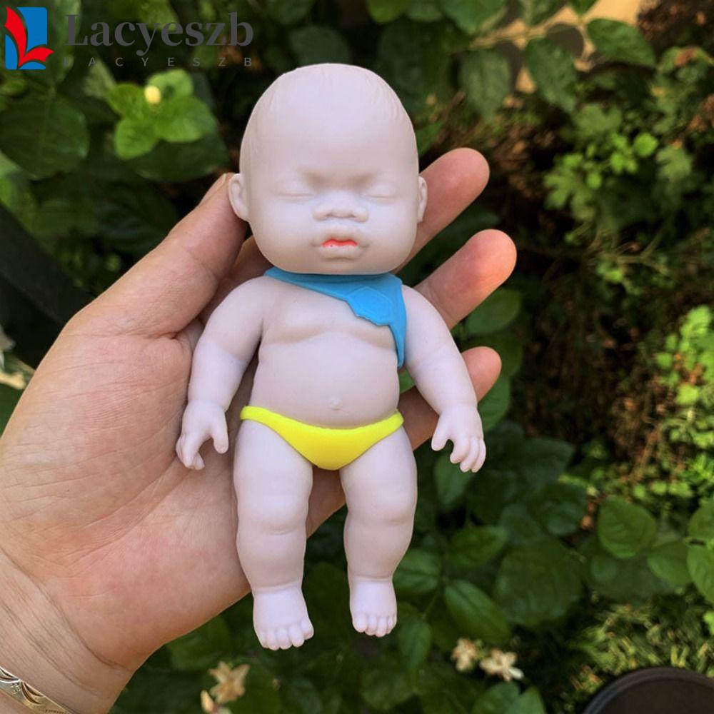 Lacyeszb ตุ๊กตาบีบได้ ตุ๊กตาเด็กแรกเกิด ปาล์ม ทรัมเป็ต สีดํา เด็กแรกเกิด จําลอง เด็กทารก ซิลิโคนนุ่ม ของเล่นเด็กผู้หญิง