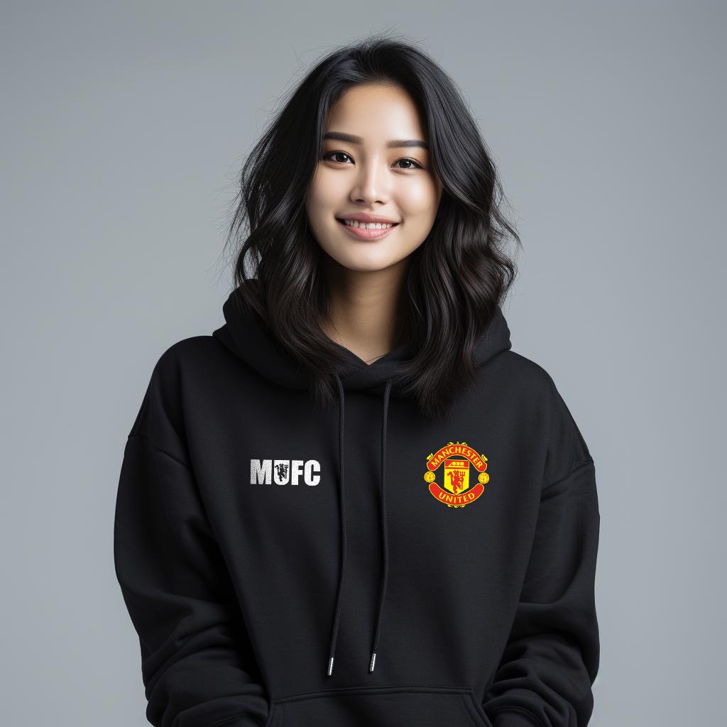 HOODMAN MAN U สีดำ เสื้อฮูด สำหรับใส่กันแดดกันลมและแฟชั่น