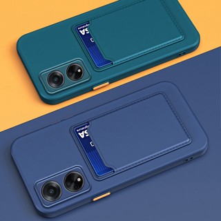 เคสโทรศัพท์ซิลิโคน พร้อมช่องใส่บัตร สําหรับ OPPO A98 A78 A58 A17 A17K A57