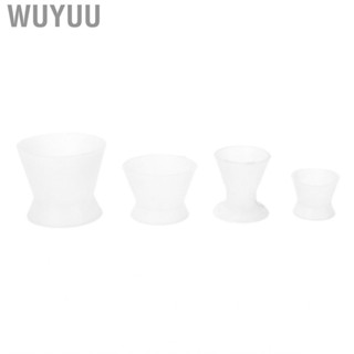 Wuyuu 4pcs Dental Laboratory Mixing Cup Silicone Materials Bowl Set EJJ