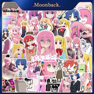 &lt;moonback&gt; สติกเกอร์ ลายการ์ตูนอนิเมะ Bocchi The Rock กันน้ํา ลอกออกได้ สําหรับติดตกแต่งผนังบ้าน 50 ชิ้น ต่อชุด