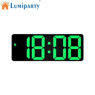 Lumiparty นาฬิกาปลุกอิเล็กทรอนิกส์ Led หน้าจอขนาดใหญ่ ปรับความสว่างได้ 3 ระดับ แสดงวันที่ อุณหภูมิ