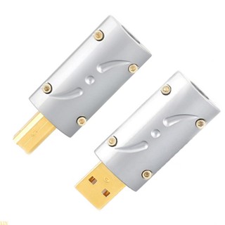 Xin สายเคเบิลเชื่อมต่อ USB2 0 ปลั๊ก B ชุบทอง 24K Hi Fi DIY