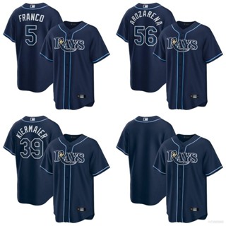 เสื้อกีฬาเบสบอลแขนสั้น ลาย HQ1 2023 MLB Tampa Bay Rays Kiermaier Arozarena Franco พลัสไซซ์ QH1