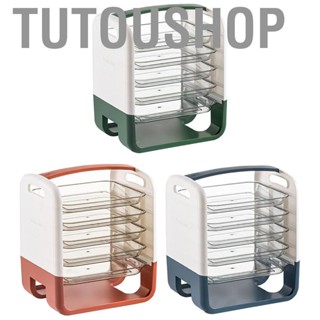 Tutoushop 4 Layers Dish Preparation  Holder Drawer Design Plastic Vegetable Dish Storage Rack Foldable Kitchen  Organizer