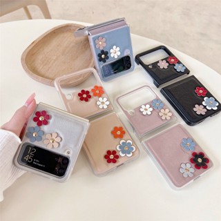 เคสโทรศัพท์มือถือ ซิลิโคน ลายดอกไม้ 3D สําหรับ Samsung Galaxy Z Flip4 Z Flip4