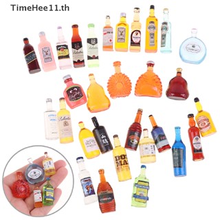 Timehee ขวดไวน์เรซิ่นจําลอง ขนาดเล็ก 1:12 สําหรับบ้านตุ๊กตา 10 ชิ้น