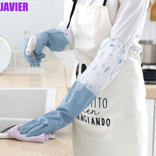 Javier ถุงมือยาง แบบชั้นเดียว กันน้ํา ทนทาน หลากสี สําหรับทําความสะอาดจาน