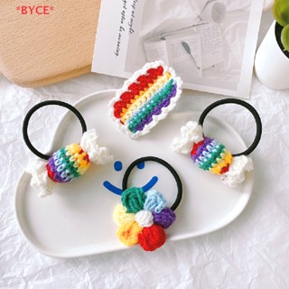 Byce&gt; กิ๊บติดผม ผ้าวูลถัก ลายดอกไม้ เจ้าหญิงน่ารัก แฮนด์เมด สําหรับเด็กผู้หญิง