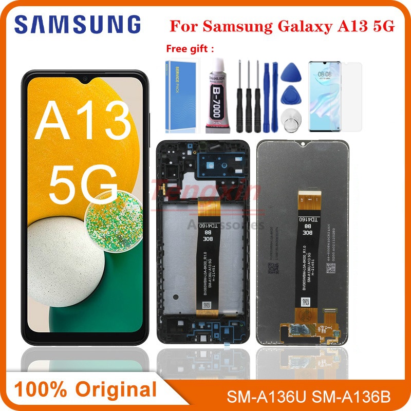 6.5 "; สําหรับ Samsung Galaxy A13 5G A136 จอแสดงผล LCD Touch Screen Digitizer Assembly สําหรับ Samsu