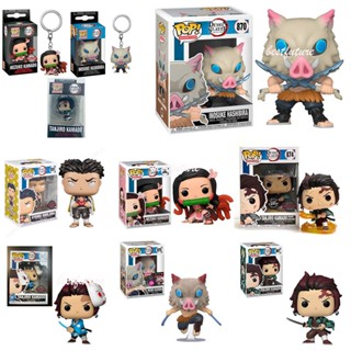 ฟิกเกอร์ตุ๊กตา Funko Pop Demon Slayer Tanjiro Nezuko Zenitsu Inosuke สําหรับสะสม