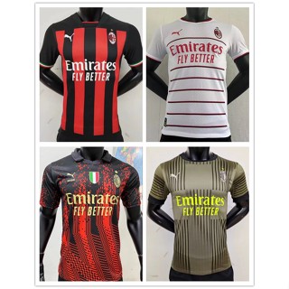 เสื้อกีฬาแขนสั้น ลายทีมชาติฟุตบอล AC Milan 2022 2023 ชุดเหย้า