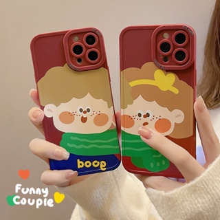 เคสโทรศัพท์มือถือคู่รัก แบบนิ่ม ลายน่ารัก สร้างสรรค์ สําหรับ Iphone Apple 14 12 11 12 13promax XS 8p Xr