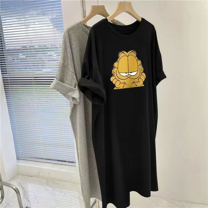 เสื้อยืด Midi สําหรับคนท้องแฟชั่นน่ารัก 4XL ด้วยผ้านุ่มและสไตล์ลําลอง สาวอ้วน ชุดคลุมท้อง