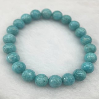 ลูกปัดธรรมชาติ amazonite สีเขียว ขนาด A 8 มม.