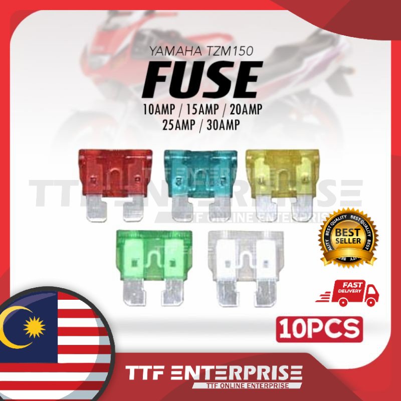 YAMAHA TZM150 FUSE 10AMP / 15AMP / 20AMP /25AMP / 30AMP (10PCS) TZM 150