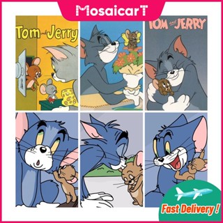 【MA】ภาพวาดปักเพชร ครอสสติตช์ ลายการ์ตูน Tom and Jerry 5D ขนาด 30x40 ซม. 40x5 DIY สําหรับเด็ก ผู้ใหญ่ ตกแต่งบ้าน