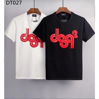 Dsquared2 ใหม่ เสื้อยืดลําลอง ผ้าฝ้าย แขนสั้น ทรงสลิม แฟชั่นฤดูร้อน สําหรับผู้ชาย D2