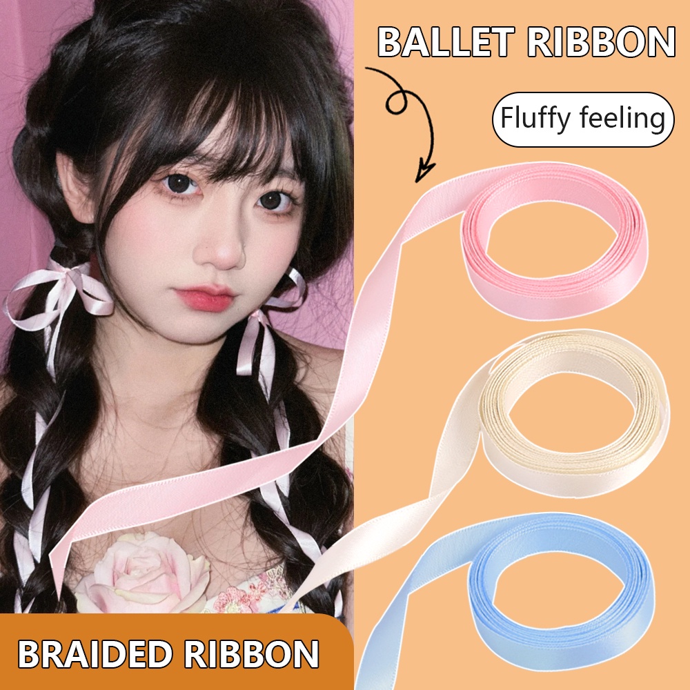 ยางรัดผม แบบเชือกถัก ประดับโบว์ สไตล์เกาหลี ยาว 2 เมตร แฟชั่นเรียบง่าย สําหรับผู้หญิง