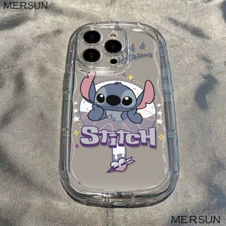 ✅เคสโทรศัพท์มือถือแบบนิ่ม ใส กันกระแทก ลาย Stitch 7 ชิ้น สําหรับ Iphone xs 8p xr 1312 14 promax 11 A1TO