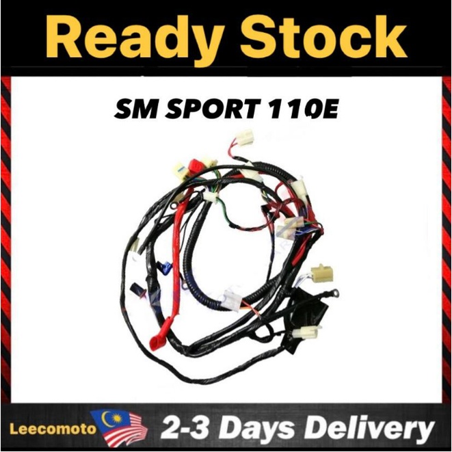 สายรัดสายไฟชุดสายไฟสายไฟ Wayar Wayer Wayaring ชุด Benelli SM Sport E 110 SMSport 110E 110 E110 E-110