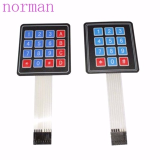 Norman แผงสวิทช์คีย์แพดเมมเบรน 4X4 4 12 16 20 ปุ่มกด 1X4 3X4 4X4 4X5 สําหรับ Arduino Smart Car Keypad