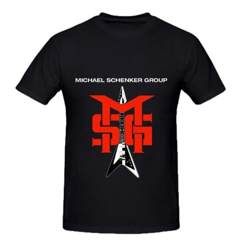 QCผ้าคอตตอน แขนสั้น ราคาส่ง โอเวอร์ไซส์แฟชั่นฤดูร้อน T Shirt Michael Schenker กลุ่ม Msg แจ๊ส Men