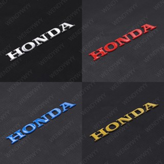 สติกเกอร์โลโก้ Honda 3D กันน้ํา 10x1.2 ซม. สําหรับตกแต่งรถจักรยานยนต์ 2 ชิ้น 1 ชุด