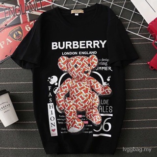 [Official]Off Season Promotion Burberrys New Summer Embroidered Teddy Bear T-shirt Cotton European and American Loose