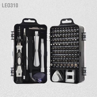 Leo310 ชุดไขควง 115 in 1 99 Pcs Bits Chrome Vanadium Alloy Steel Multifunctional Electronic Repair เครื่องมือ ชุด