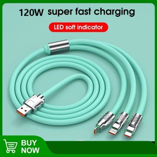 Three-in-one Fast Samsung Charger Type c สายชาร์จข้อมูล Micro ชาร์จเร็ว 120w สายชาร์จข้อมูล สายชาร์จ Type-c สายชาร์จเร็ว