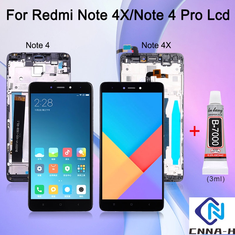 แผงหน้าจอสัมผัส LCD ดิจิไทเซอร์ สําหรับ Xiaomi Redmi Note 4X Note 4 Note 4 pro พร้อมส่งฟรี