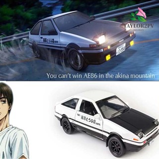 Taylor2pv Initial D รถยนต์ 1:28 รถดึงกลับสุดเท่ ไฟเสียงยานพาหนะ โลหะผสม รถเหล็ก Diecast