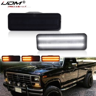 ไฟเลี้ยว LED สีเหลืองอําพัน ติดกันชนหน้ารถยนต์ สําหรับ Ford Bronco F150 F250 F350 Coupe DRL 80-86