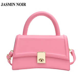 Jasmin NOIR ล็อค หนัง PU กระเป๋าถือผู้หญิง กระเป๋าสะพายข้าง