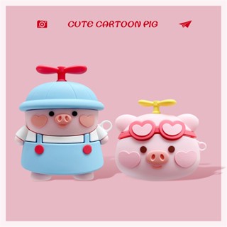 เคสหูฟังซิลิโคน ลายการ์ตูนแมลงปอ หมู ไม้ไผ่น่ารัก สําหรับ AirPods 1 2 3 Pro