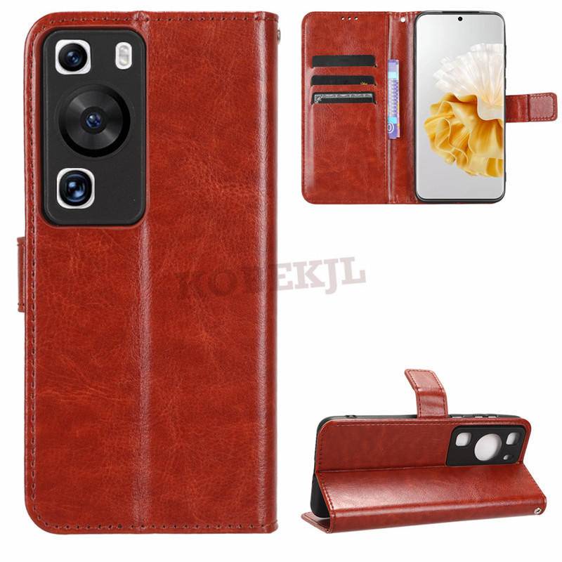 HuaweiP60 Pro Case Flip PU Leather Wallet Card Slot Phone Cover Huawei P60 P50 P40 Pro P60Art P60Pro