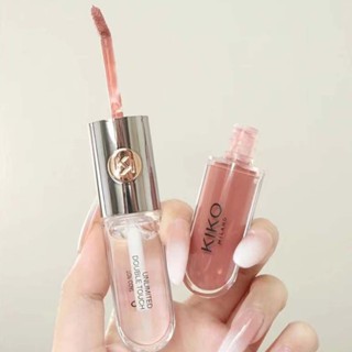 KIko double-headed lip Glaze spoiler fast shipping KIKO Transparent Lipstick Unlimited Double Touch size 6 ml. Lipstick