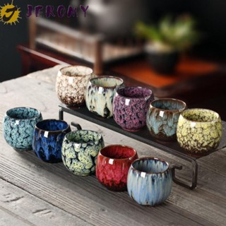 JEROMY Tea Cup 1 pcs Fancy Color Porcelain Pottery Egg Shape Chinese Style Dining Supplies