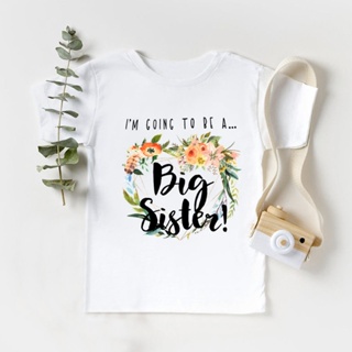 เสื้อยืด พิมพ์ลาย Im Being Promoted To Big Sister 2023 สีขาว สําหรับเด็ก