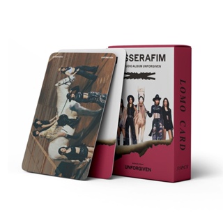 โปสการ์ดอัลบั้มรูปภาพ LE SSERAFIM UNFORGIVEN 1st Album Lomo Cards Lesserafim 2023 Kpop ลดราคา JY 55 ชิ้น ต่อกล่อง