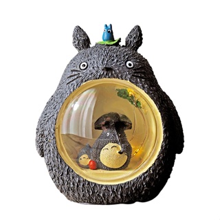 โมเดลฟิกเกอร์การ์ตูนอนิเมะ Studio Ghibli Totoro มีไฟกลางคืน LED ของเล่นสําหรับเด็ก