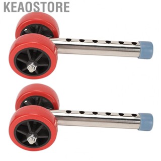 Keaostore Replacement Walker Wheels  Universal Walker Wheels 1 Pair Heavy Duty Adjustable Stainless Steel  for Outdoor